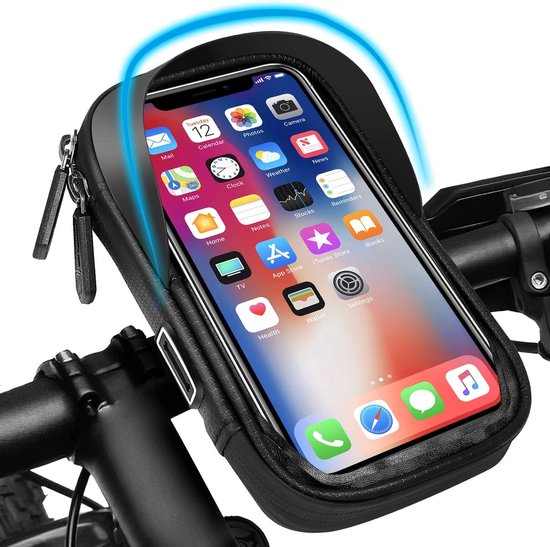 Fietsstuurtas | LB-494 mobiele telefoonhouder voor fiets en motorfiets | waterdichte mobiele telefoonhouder stuurtasbevestiging | 360° draaibare frametas, fietstas voor 7 inch mobiele telefoons van Lifebee