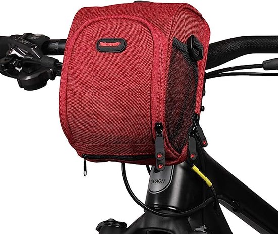 Fietsstuurtas, waterdichte fietsvoortas voor alle soorten fietsen met afneembare schouderriem en regenbescherming, geschikt voor buitenrijden van Merkloos