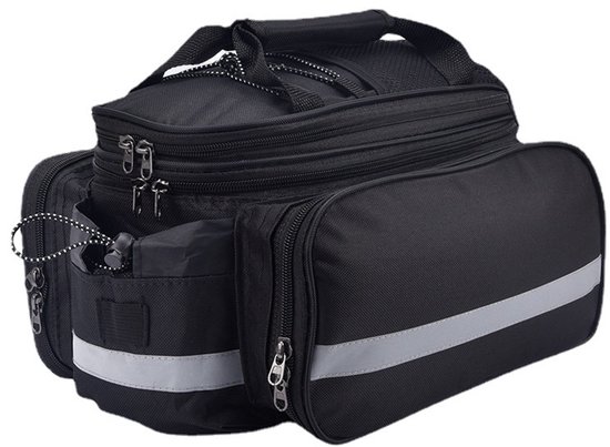Fietstas Bagagedragertas Achter - 27 Liter - Fietstassen - Bagagedragertas Fiets - Waterdicht Regenhoes - Fietstas Enkel - Trunkbag - Afneembare Fietstas Rugzak - Trunkbag - Sports Trunkbag - Bagagedragertas - Zwart