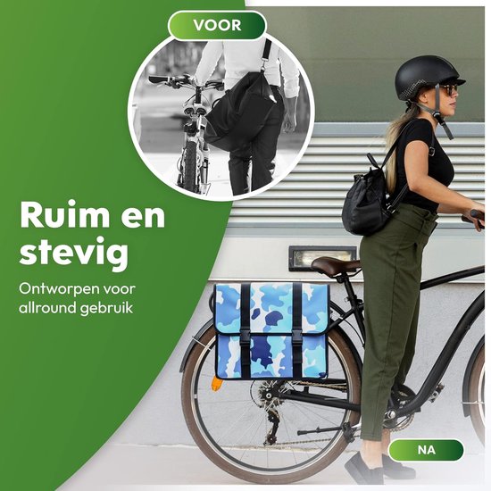 fietstas / bicycle bag waterproof / VEEL BAGAGE RUIMTE van Deemei