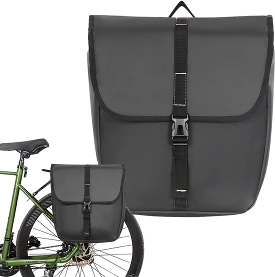 Fietstas Enkel - Waterafstotend Materiaal - 20L - Grijs - Fietstassen Fietsen van Merkloos