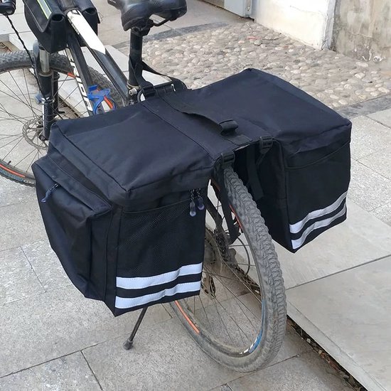 Fietstas - Fietstassen dubbel - Waterdicht - Fietstas waterdicht - 50 L - Zwart van Fast Rider