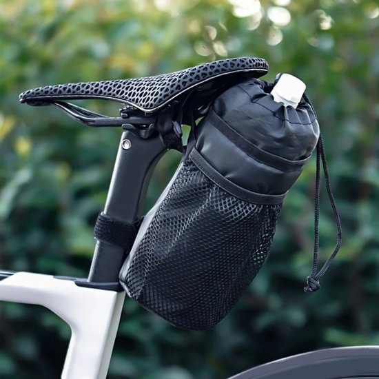 Fietstas - Fietstassen - Fietsstuurtasje elektrische fiets - Universele Fiets Stuurtas met Bidonhouder en Netzak - Geïsoleerd - Voor Fiets - 23.5x11cm