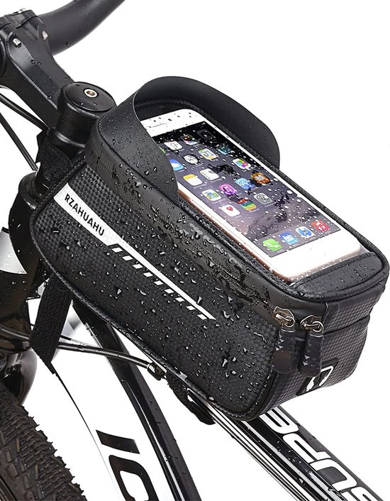 Fietstas | Frametas | Telefoonhouder | Waterdicht | Waterafstotend | Telefoonhouder | Universeel Mountainbike | Stadsfiets | Smartphone houder | Zwart van FastRider