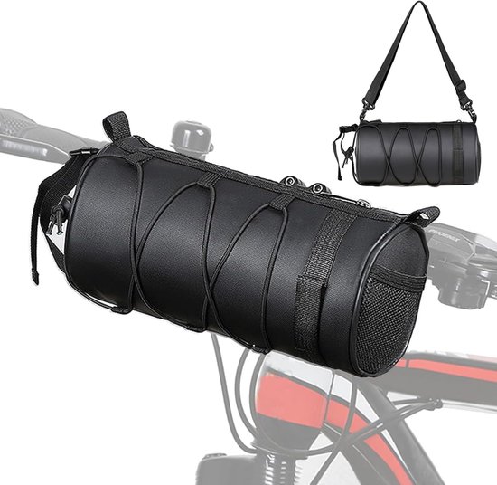 Fietstas - Stuurtas Fiets - Frametas - Schouderriem - Waterdichte tas - MTB - Racefiets - Fietsaccessoires - Opbergtas - Schoudertas - 23.5*11*11CM - Zwart