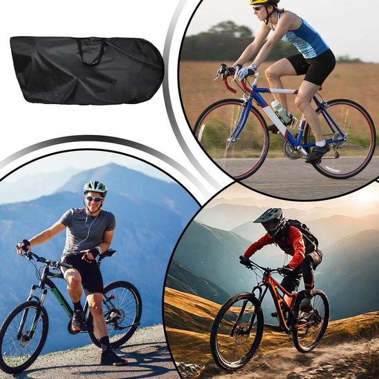 Fietstas Waterdicht - Fietsbagagehoes - Fietsen Op Reis - Scheurbestendig Oxford - 168 x 88 cm - Zwart