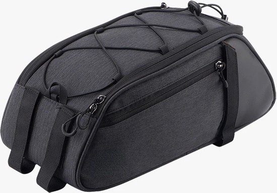 Fietstas waterdichte Fietstassen voor Bagagedragers, Fietstas Bagagedragertas, Transporttas met Schouderband en Handvat, 8L Zwart van ROCKBROS