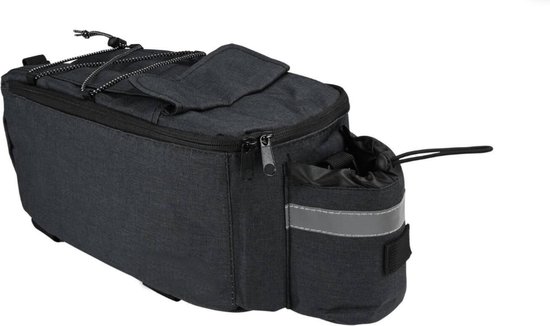 Fietstas Zwart - Koeltas - 7 Liter - Flessenhouder - Klittenband - Polyester - van Fietstas