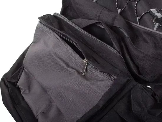 Fietstassen Dubbel XL 60 Liter Zwart Met Regenhoes van Merkloos