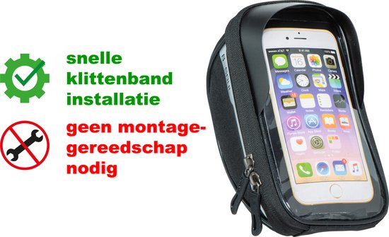 Fietstassen - Fiets Telefoonhouder - Waterproof -  Fietsstuurtas  - Fietsframetas - 7.1 inch van Merkloos