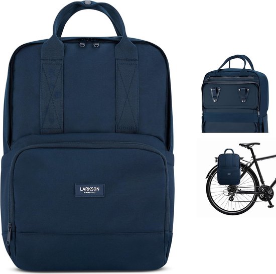 Fietstassen voor bagagedrager Dames en Heren Blauw 2 in 1 Fietstas Rugzak & Achterbagagedragertas - Waterafstotend van Fietstas