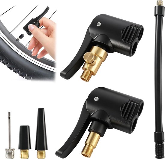 Fietsventiel Adapters - Ventiel Verloopstukken - Banden Oppompen - 2-in-1 Schrader Presta - 6 stuks - Messing