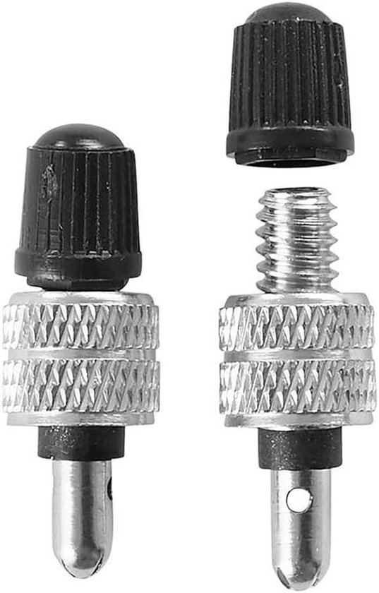 Fietsventiel Dunlop - Ventielset - Banden Oppompen - Deens design - 2-delig - Metaal