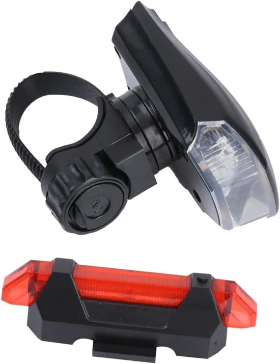 Fietsverlichting Set - Fietslampen Voor En Achter - Veilig Fietsen - Met Bewegingssensor - 130 g - Zwart