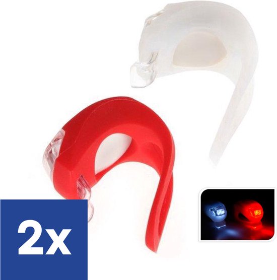 Fietsverlichting Set - Fietslampjes - Voor en Achterlicht - Silicone - Waterdicht - 2 x set van 2