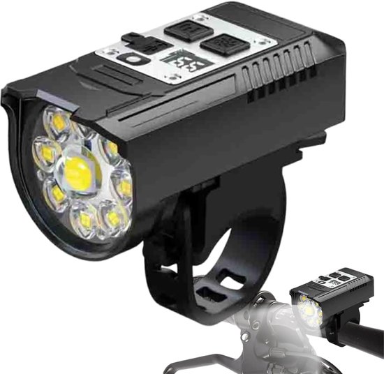 Fietsverlichting Set - Koplamp Achterlicht - Nachtritten Veilig - Extreem Helder - 20 Meter Bereik - Zwart