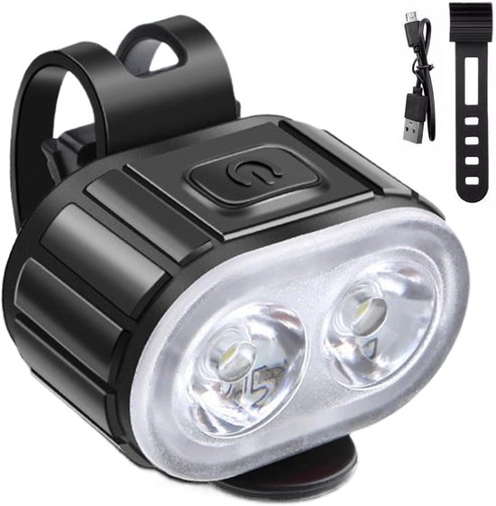 Fietsverlichting Set - Voor en achter - Veilig Fietsen - Automatische Sensor - 10.3 cm - Wit en Rood