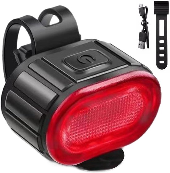 Fietsverlichting Set - Voor en achter - Veilig Fietsen - Automatische Sensor - Compact Ontwerp - Rood Wit