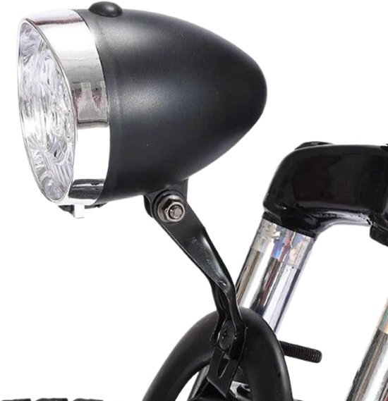 Fietsverlichting Voor - Voorlamp Fiets - Veilig Fietsen - 3 LED Brede Straal - 8.7 x 6.9cm - Zwart
