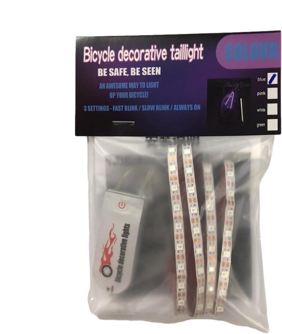 Fietswiel verlichting - Fietsdecoratie - Zichtbaarheid verbeteren - 35 LED per strip - 12x18x1 cm - Groen