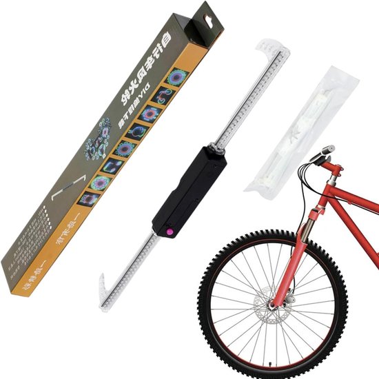 Fietswiel Verlichting - Spaken Lampjes - Veilig Fietsen - Dubbelzijdig Licht - 39.4 cm - Wit