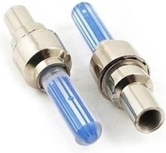 Fietswielverlichting firefly ventiel LED lampjes blauw 2 stuks