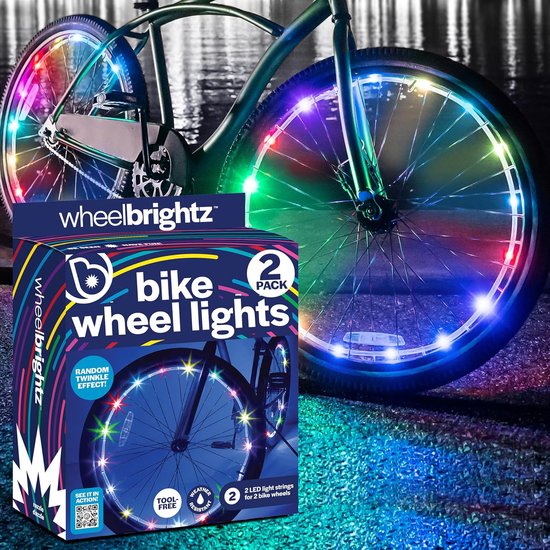 Fietswielverlichting LED - Kleurrijke Wielverlichting - Nachtelijk Fietsen - 48 Uur Brandduur - 2 Stuks - Multicolor