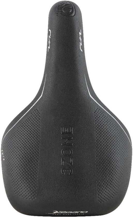 Fietszadel Selle Bassano Zadel Rivale 3zone Sport met Spanninga achterlicht - zwart