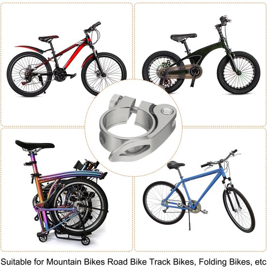 Fietszadelklem 31,8 mm Aluminium voor Snelspanner Fietszadel