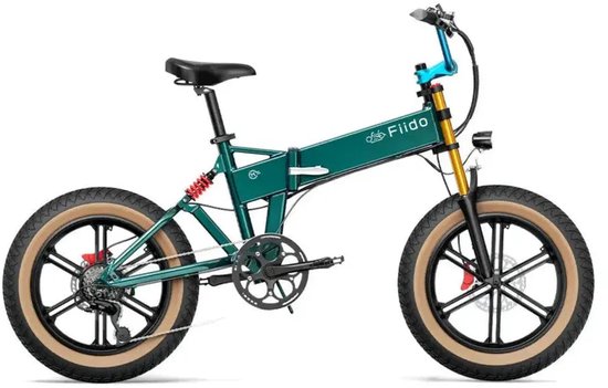 Fiido M1 Pro - Elektrische Fatbike - 20 inch - 250W motor - Actieradius tot 89 km - 7 versnellingen - Hydraulische schijfremmen - 557Wh accu - Zwart