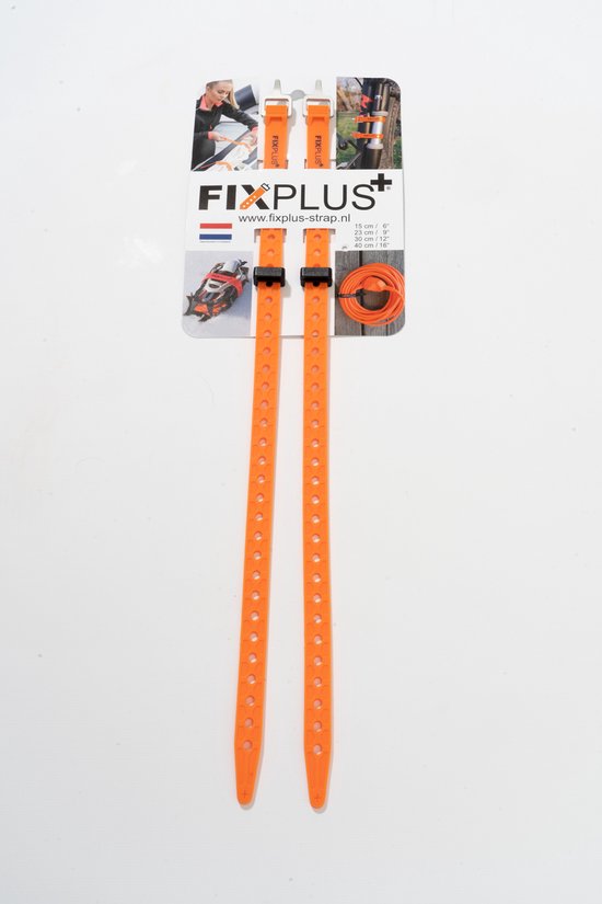 Fixplus strap oranje 66cm - TPU spanband voor snel en effectief bundelen en bevestigen van fietsonderdelen, ski's, buizen, stangen, touwen en latten