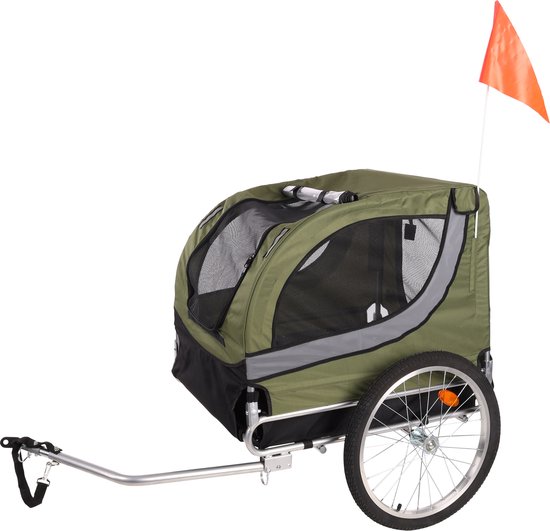 Flamingo Fietskar Tybalt - Groen, 76 × 57 × 65,5 cm - Geschikt voor Fiets & E-bike van Flamingo