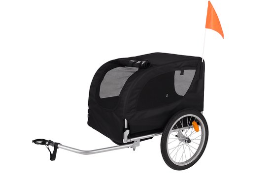 Flamingo Fietskar Tybalt – Zwart, 76 × 57 × 65,5 cm | Geschikt voor Fiets & E-bike van Merkloos