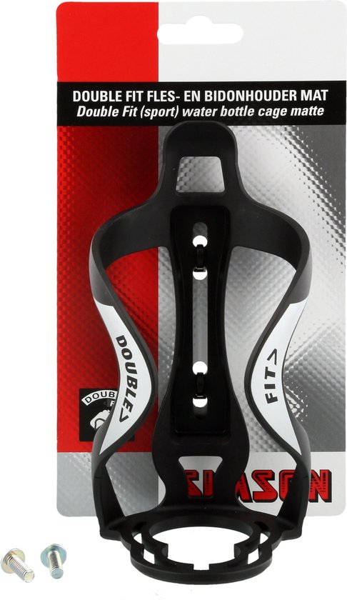 Fles- en bidonhouder Simson Double Fit  - mat zwart van Simson