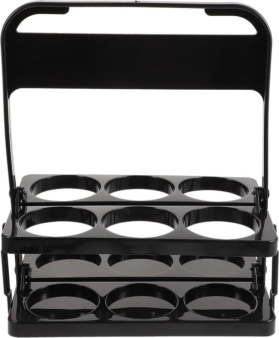 Fleshouder Sport - Flessenrek - Flessen Dragen - Opvouwbaar Ontwerp - 33x27x18cm - Zwart