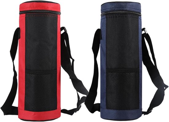 Flessenhouder - flessendrager - waterfleshouder - 2 stuks - flessen houder riem - waterfleshouder schouderriem - waterfles houder tas - waterfles houder riem - waterfles houder rugzak - Voor wandelen camping reizen sport - 1.5L