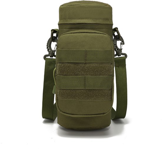 Flessenhouder - flessendrager - waterfleshouder - flessen houder riem - waterfleshouder schouderriem - waterfles houder tas - waterfles houder riem - waterfles houder rugzak - Groen - Voor wandelen camping reizen sport