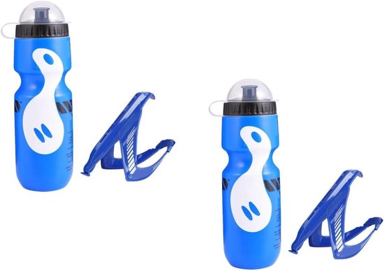 Flessenhouder Set - Bidonhouder Fiets - Buitenactiviteiten Fietsen - Lichtgewicht Aluminium - 2 Stuks - Blauw