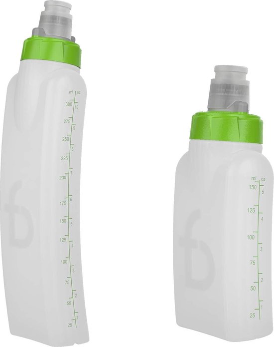 Flipbelt - Arc Water bottle Klein - White/Green- 150ML van Flipbelt