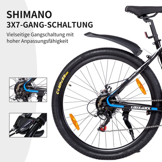 FloraGrace Mountainbike – 26 Inch Hardtail Met 21 Versnellingen – Staal – Blauw – Voor Dagelijks Gebruik En Terreinritten