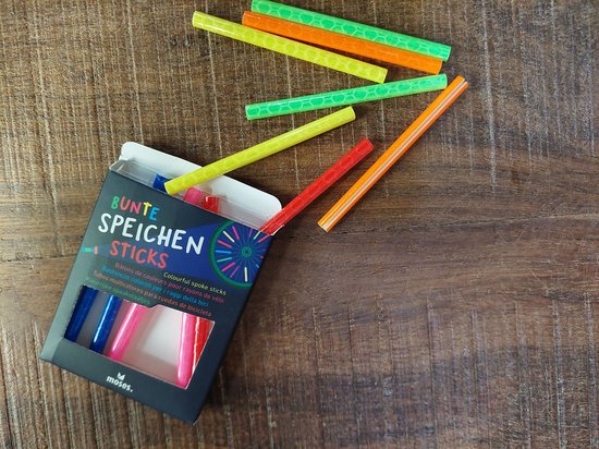 Floz Design spaakreflector staafjes - lichtgevende neon spaakstaafjes - spaaksticks - schoencadeau van Floz Design