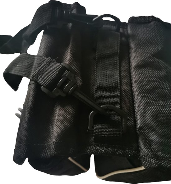 FLY WOLF KNIGHT Fietstas - 4 vaks - Stuurbevestiging - zwart - klittenbandsluitingen van FLY WOLF KNIGHT