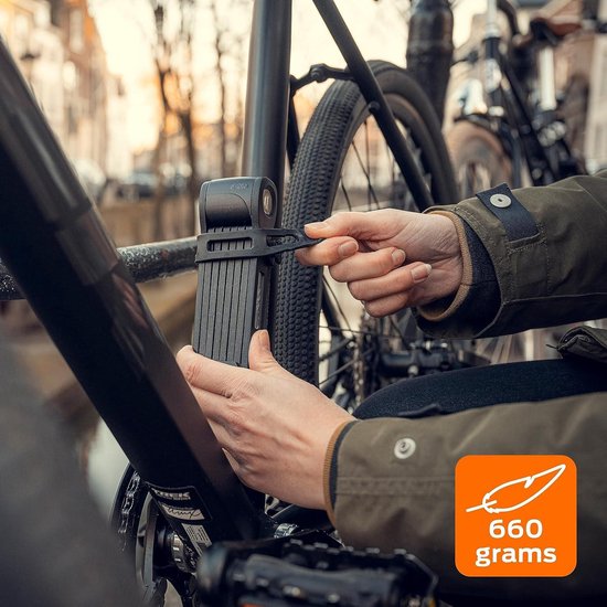 Fold Lite 100 Vouwslot - licht en veilig - geschikt voor alle frames - lengte 100 cm - veiligheidsniveau 7 - 2 sleutels van Fold