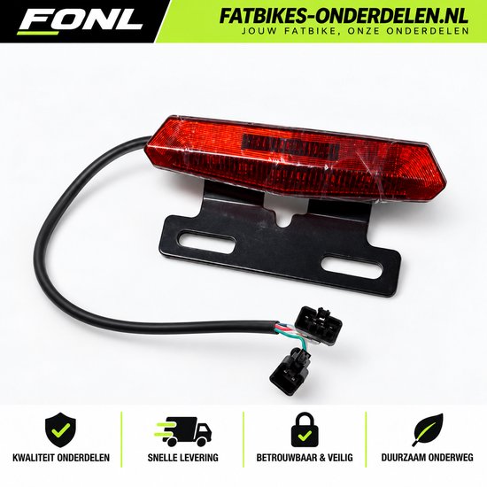 FONL Fatbike Achterlicht - Geschikt voor Ouxi - Verlichting voor Elektrische Fiets