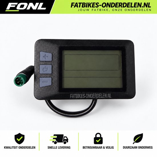 FONL Fatbike Display Versie 1.0 - Geschikt voor Ouxi - Dashboard voor Elektrische Fiets