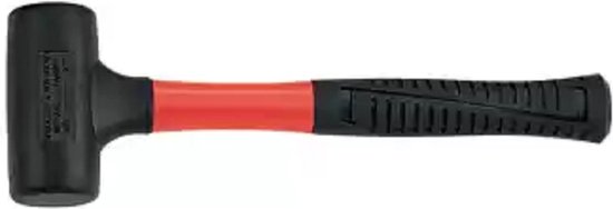 Force terugslagvrije rubberhamer 350gr.-Rubber hamer - 350g zwart- anti-terugslag van FORCE
