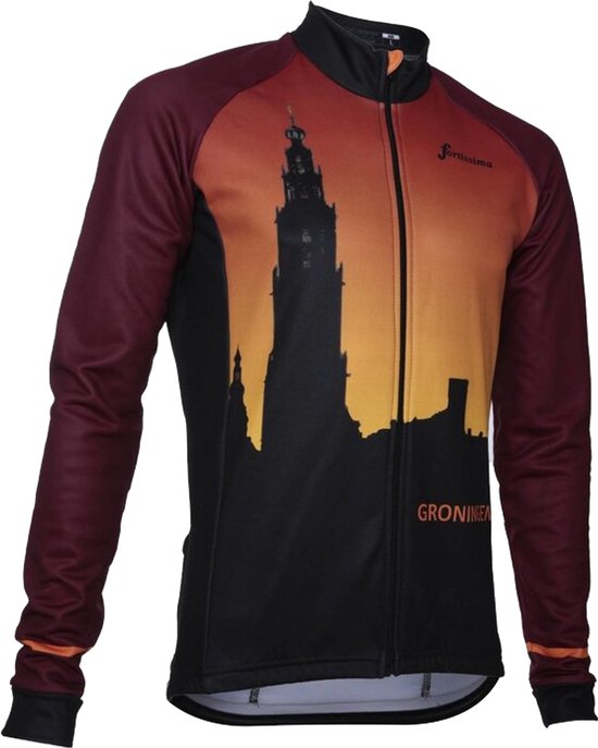 Fortissima Fietsjack Heren en Dames - Lange Mouw - Olle Grieze Groningen Martinitoren - Maat 3XL