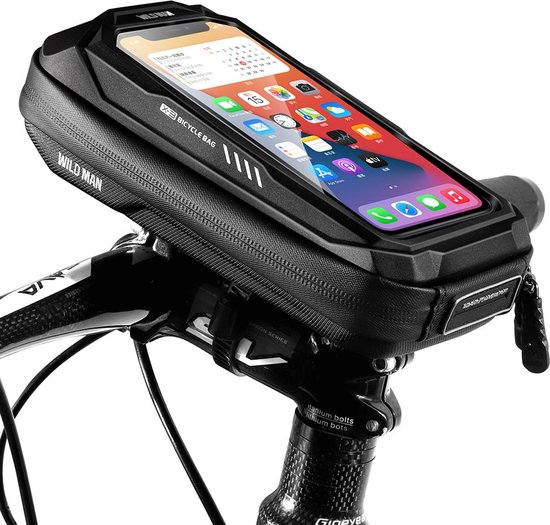 Frametas Fiets - Fiets stuurtas - Fiets telefoonhouder - Fiets stuur smartphone tas - Telefoonhouder - Fietstas telefoon - Fietstas mobiel - Waterdichte fietstas - Geschikt voor o.a. iPhone 11 / 12 / 13 / 14 /15 Samsung Galaxy S20 S21 S22 S23 S24 van Welke.