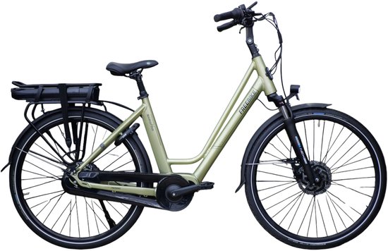 Freebike Manhattan 2.1 Elektrische Fiets - Olijfgroen - Dames 51cm