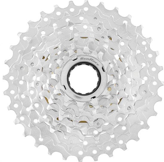 Freewheel 9 speed Sunrace MFEX9 11-32T - verchroomd van Merkloos